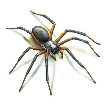 watercolor of Whip Spider, vector, isolated on a white background.