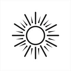 Abstract Sun Silhouette Logo Design in Line Art Style