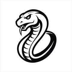 Fierce Snake Silhouette Mascot Logo Vector Graphic