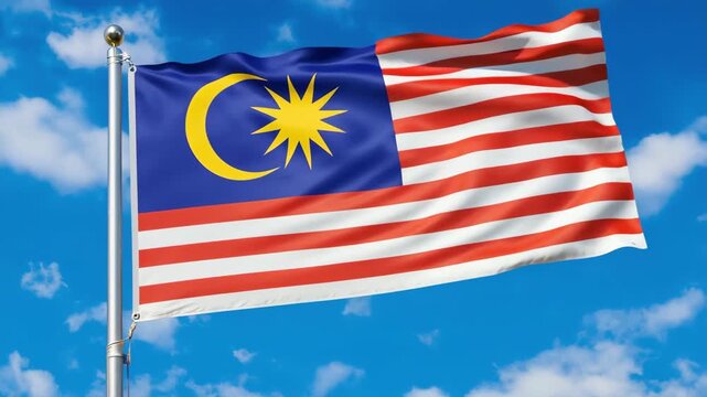 waving flag of Malaysia