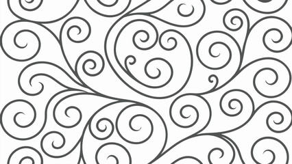 Abstract doodle swirls and curves forming organic chaotic texture pattern
