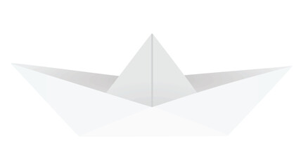 White paper boat. vector illustration