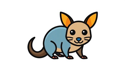 Cute cartoon possum