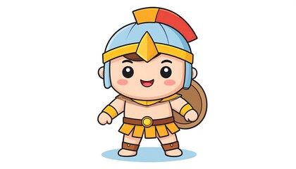 Cute chibi Roman soldier