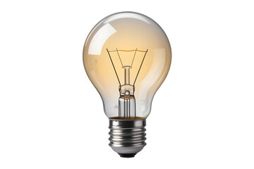 Incandescent light bulb on white a classic design element suitable for illustrating ideas and energy concepts