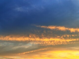 fantastic sunset sky background, colorful cloudy sky
