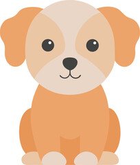 Minimal vector icon of a puppy