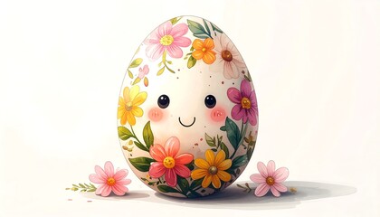 Cute floral Easter egg (1)