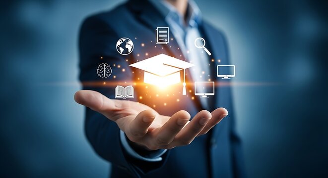 Graduation Cap Knowledge Icons education learning - Powered by Adobe