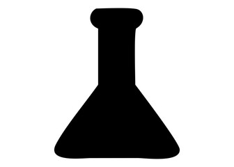 A clear glass test tube with a red chemical liquid inside stands isolated on a white background, ready for a laboratory experiment