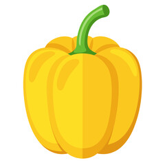 Isolated yellow bell pepper vegetable vector illustration for cooking and healthy eating concept