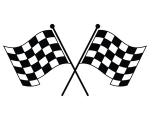Fototapeta premium Checkered Flags A Symbolic Representation of Victory and Racing