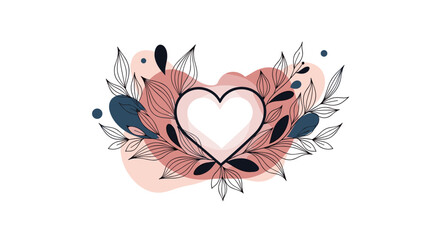 A beautiful floral wreath with a heart-shaped frame for your cherished memories.