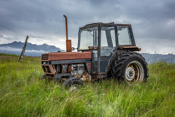 the old tractor in Iceland