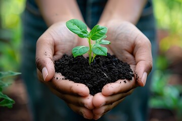 Seedling In Hands.