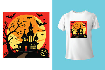 Halloween t-shirt Design. I teach the cutest pumpkins in the patch. creative halloween t shirt Design. Pumpkin shirt Vector Graphics Professional halloween T-shirt template