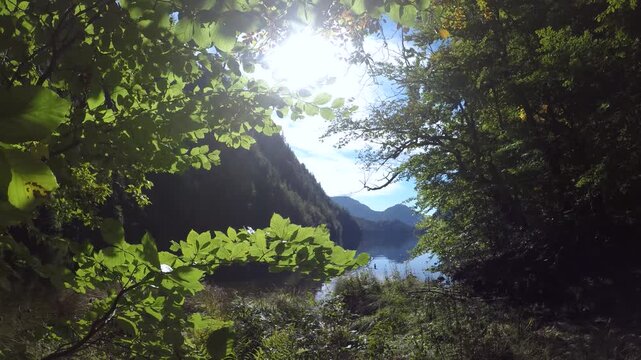 View of the Lake Toplitzsee, Salzkammergut, Styria, Austria 