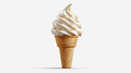 Classic soft serve ice cream cone