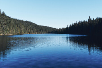 2. Svartdalstjern Lake from the Svartdalstjerna Primeval Forest Nature Reserve of the Totenåsen Hills, Norway, in September 2025.