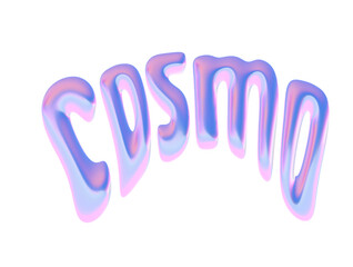 3d render of chrome k-pop shape y2k inspired