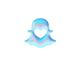 3d render of chrome k-pop shape y2k inspired