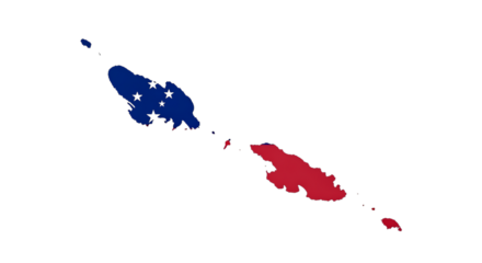 Map of solomon islands isolated on transparent background the map is filled with the colors of the solomon islands flag, creating a patriotic and symbolic representation of the nations geography and i