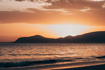 Pôr do sol na praia