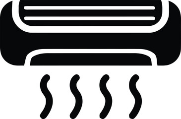 Air conditioning symbol. Climate control concept, house cooling, comfort living. Conditioner vector icon set. Conditioner with fresh air