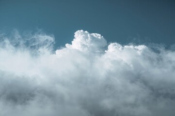 Obraz premium Set of clouds isolated on a plain background. White fog or haze backdrop.