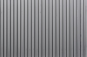 Obraz premium End view of a corrugated metallic gray surface