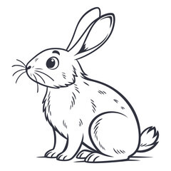vector illustration of a rabbit