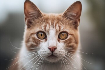 Detailed close-up of feline face focusing on eyes