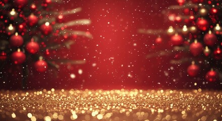 christmas background with red balls