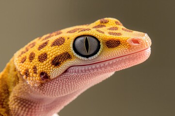 Naklejka premium Close-up of a sunglow gecko's head