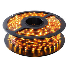 Spool of warm led string lights