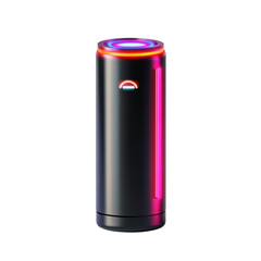 Futuristic smart speaker with neon lights