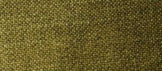 Close-Up of Olive Green Woven Fabric with Fuzzy Texture