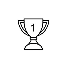 Award & Trophy Cup Icon Set. Collection of winning and achievement icons. Symbols of trophies, medals, prizes, and champions in vector illustration.