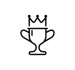 Award & Trophy Cup Icon Set. Collection of winning and achievement icons. Symbols of trophies, medals, prizes, and champions in vector illustration.