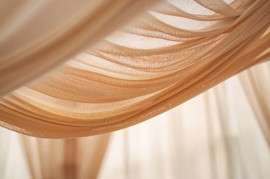 Detailed view of fabric on a ceremonial canopy for a classic wedding tradition