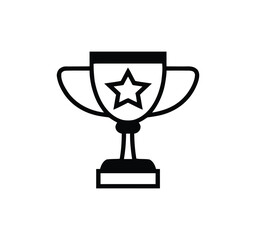 Award & Trophy Cup Icon Set. Collection of winning and achievement icons. Symbols of trophies, medals, prizes, and champions in vector illustration.