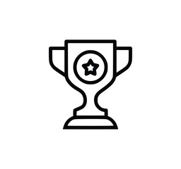 Award & Trophy Cup Icon Set. Collection of winning and achievement icons. Symbols of trophies, medals, prizes, and champions in vector illustration.