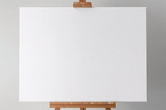 Blank white canvas prepared with gesso for artwork