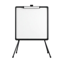 Blank whiteboard on a stand ready for presentation use