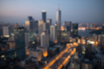 Fototapeta premium Out-of-focus urban scenery