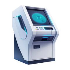 Futuristic atm displays digital interface