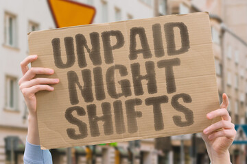 “Unpaid Night Shifts” Workers survive exhaustion without fair pay. WORKER. NIGHT. SHIFT....