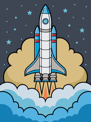 Fototapeta premium a rocket is starting