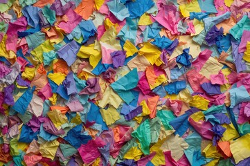 Fototapeta premium Vibrant Background Composed of Various Colored Paper Sheets