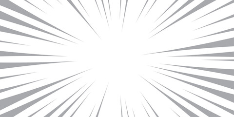 Obraz premium Manga-style speed frame design on a transparent background. Manga action, abstract speed. Anime focus isolated on white background. Comic book explosion lines wallpaper. Radial speed lines sunburst. 